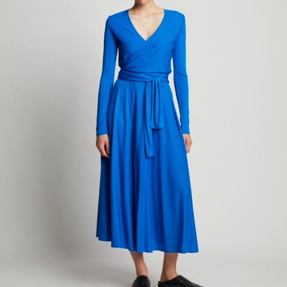 Proenza Schouler Blue Wrap Dress